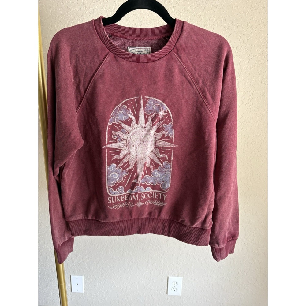 Flag & Anthem Women's Sunbeam Society Celestial Sweatshirt Size S Sun Astrology